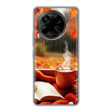 Чехол с уникальным дизайном «Осень с кофе» для Tecno Camon 30 (CL6) – Кофе и дождь
