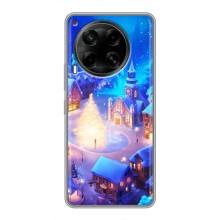 Рождественские Чехлы для Tecno Camon 30 (CL6) (VPrint) (Рождественский город)