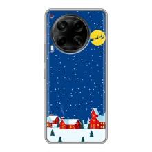 Силіконовий бампер на різдво для Tecno Camon 30 (CL6) (Місто в снігу)