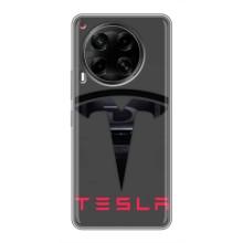 Силіконовий бампер з картинкою машини на Tecno Camon 30 (CL6) (Logo TESLA)