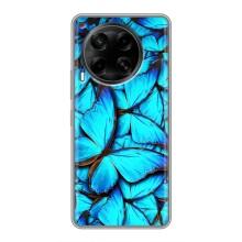 Силиконовый бампер с картинкой животных для Tecno Camon 30 (CL6) (Крылья бабочек)