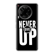 Силіконовый Чохол на Tecno Camon 30 (CL6) з картинкою НАЙК (Never Give UP)