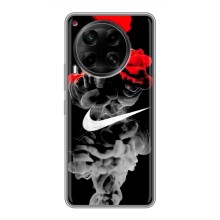 Силиконовый Чехол на Tecno Camon 30 (CL6) с картинкой Nike (Nike дым)