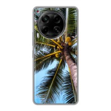 Силиконовый чехол с КАРТИНКАМИ лето для Tecno Camon 30 (CL6) (AlphaPrint) (Пальма)