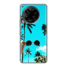 Силиконовый чехол с КАРТИНКАМИ лето для Tecno Camon 30 (CL6) (AlphaPrint) (Взгляд лето)