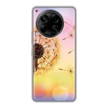 Силиконовый Чехол с одуванчиками на Tecno Camon 30 (CL6) – Цветок-одуванчик