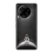 Силиконовый Чехол с принтом "Космонавты" на Tecno Camon 30 (CL6) – Космонавт романтик