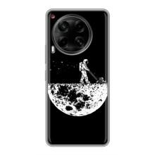 Силиконовый Чехол с принтом "Космонавты" на Tecno Camon 30 (CL6) – Космонавт