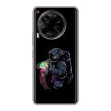 Силиконовый Чехол с принтом "Космонавты" на Tecno Camon 30 (CL6) – В руках земля