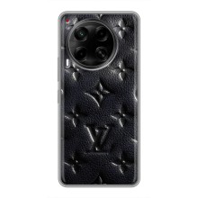 Текстурный Чехол Louis Vuitton для Камон 30 (Черный ЛВ)