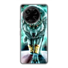 Защитные чехлы для Техно Камон 30 (AlphaPrint) (ХИТ продаж) ВОЛК (Яркий волк)