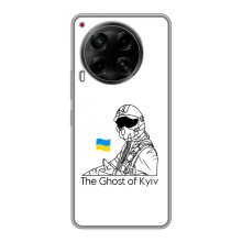Защитные чехлы (Призрак Киева) для Tecno Camon 30 (CL6) (AlphaPrint) (Летчик Киева)