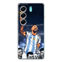 Чехлы для TECNO Camon 40 (Leo чемпион) (AlphaPrint) (Месси с кубком)