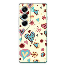 Чехлы для любимой на Телефон называется ТЕКНО Камон 40. (VPrint) (Сердечки)