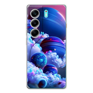 Чехлы КОСМОС для TECNO Camon 40 – Синие планеты