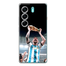 Чехлы Лео Месси Аргентина для TECNO Camon 40 (Счастливый Месси)