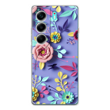 Чехлы с Цветами для TECNO Camon 40 (VPrint) – Цветочный дизайн