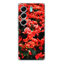 Чехлы с Цветами для TECNO Camon 40 (VPrint) – Цветы красные