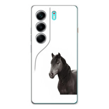 Чехлы с Лошадью дляTECNO Camon 40 (VPrint) – Черный Конь