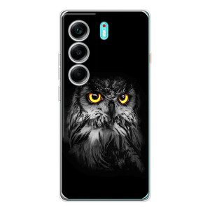 Чохли з принтом СОВИ для TECNO Camon 40 – Сова на чорному