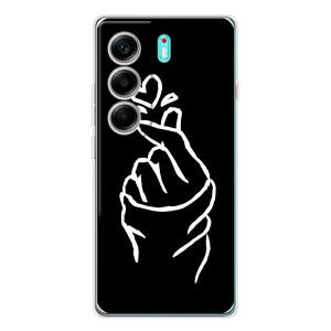 Чохол (Знак сердечка) для TECNO Camon 40 – Сердечко на чорному