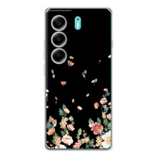 Чехол для Телефон называется ТЕКНО Камон 40. - с принтом (Дизайнерские) (AlphaPrint) (Маленькие цветы)