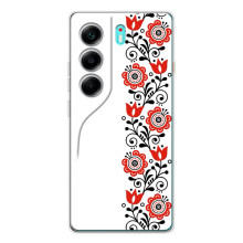 Чехол для Патриота Украины TECNO Camon 40 - (AlphaPrint) (Яркая вишиванка)