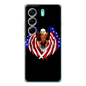 Чехол Флаг USA для TECNO Camon 40 – Крылья США