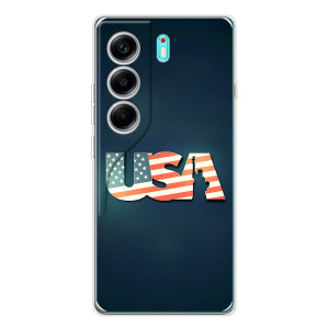 Чехол Флаг USA для TECNO Camon 40 – USA