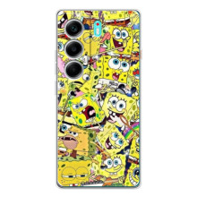 Чехол Губка Боб для Телефон называется ТЕКНО Камон 40. (Эмоции Спанч Боба)