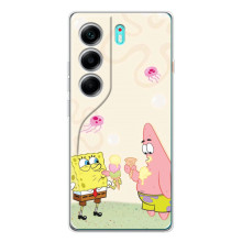 Чехол Губка Боб для Телефон называется ТЕКНО Камон 40. (Патрик и Боб)