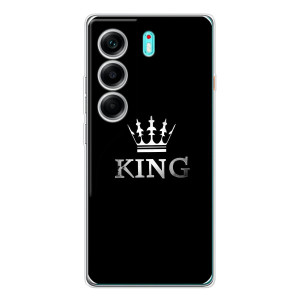 Чехол (Корона на чёрном фоне) для ТЕКНО Камон 40 – KING