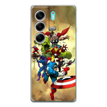 Чехол МАРВЕЛ для Телефон называется ТЕКНО Камон 40. (AlphaPrint) – Герои Марвел