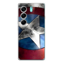 Чехол МАРВЕЛ для Телефон называется ТЕКНО Камон 40. (AlphaPrint) – Щит Капитана Америки