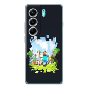 Чохол Майнкрафт на TECNO Camon 40 (AlphaPrint) Minecraft