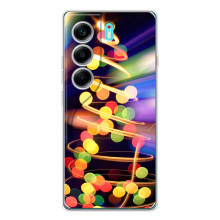 Чехол Новогодняя Елка на TECNO Camon 40 – Гирлянды