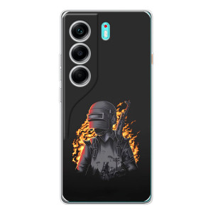 Чохол з картинкою "Герой Pubg" на TECNO Camon 40 – В полум'ї