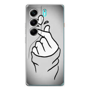 Чохол з принтом для TECNO Camon 40 (AlphaPrint - Знак сердечка)