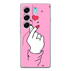 Чохол з принтом для TECNO Camon 40 (AlphaPrint - Знак сердечка)