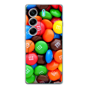 Чехол с изображением  вкусной еды для TECNO Camon 40 – Разноцветные M&M'S