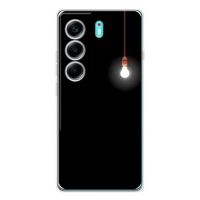 Чехол с картинками на черном фоне для TECNO Camon 40 – Лампочка