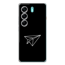 Чехол с картинками на черном фоне для TECNO Camon 40