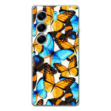 Чехол с принтом для Телефон называется ТЕКНО Камон 40. - (Прикольные) (AlphaPrint) (Яркие бабочки)