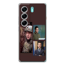 Чехол для TECNO Camon 40 (AlphaPrint - с принтом Зеленского) – Президент