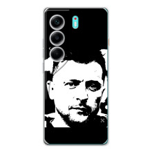 Чехол для TECNO Camon 40 (AlphaPrint - с принтом Зеленского) – Зеленский АРТ