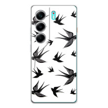 Чехол с птицами на TECNO Camon 40 (VPrint) – Ласточки