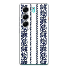 Силіконовый Чохол на TECNO Camon 40 з картинкой Вишиванки (Синя вишиванка)