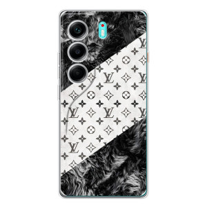 Чехол Стиль Louis Vuitton на TECNO Camon 40 – LV на белом