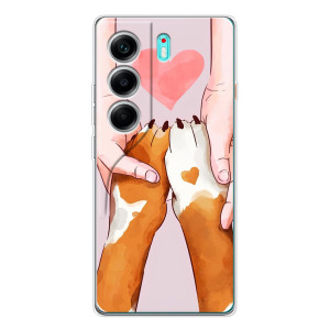 Чехол (ТПУ) Милые собачки для TECNO Camon 40 – Любовь к собакам