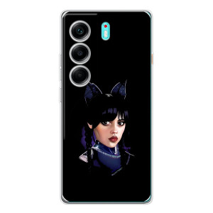 Чехлы Венсдей на TECNO Camon 40 Уэнсдей (AlphaPrint)